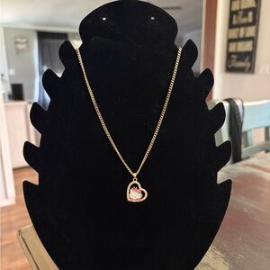 Gold Heart Pendant Necklace